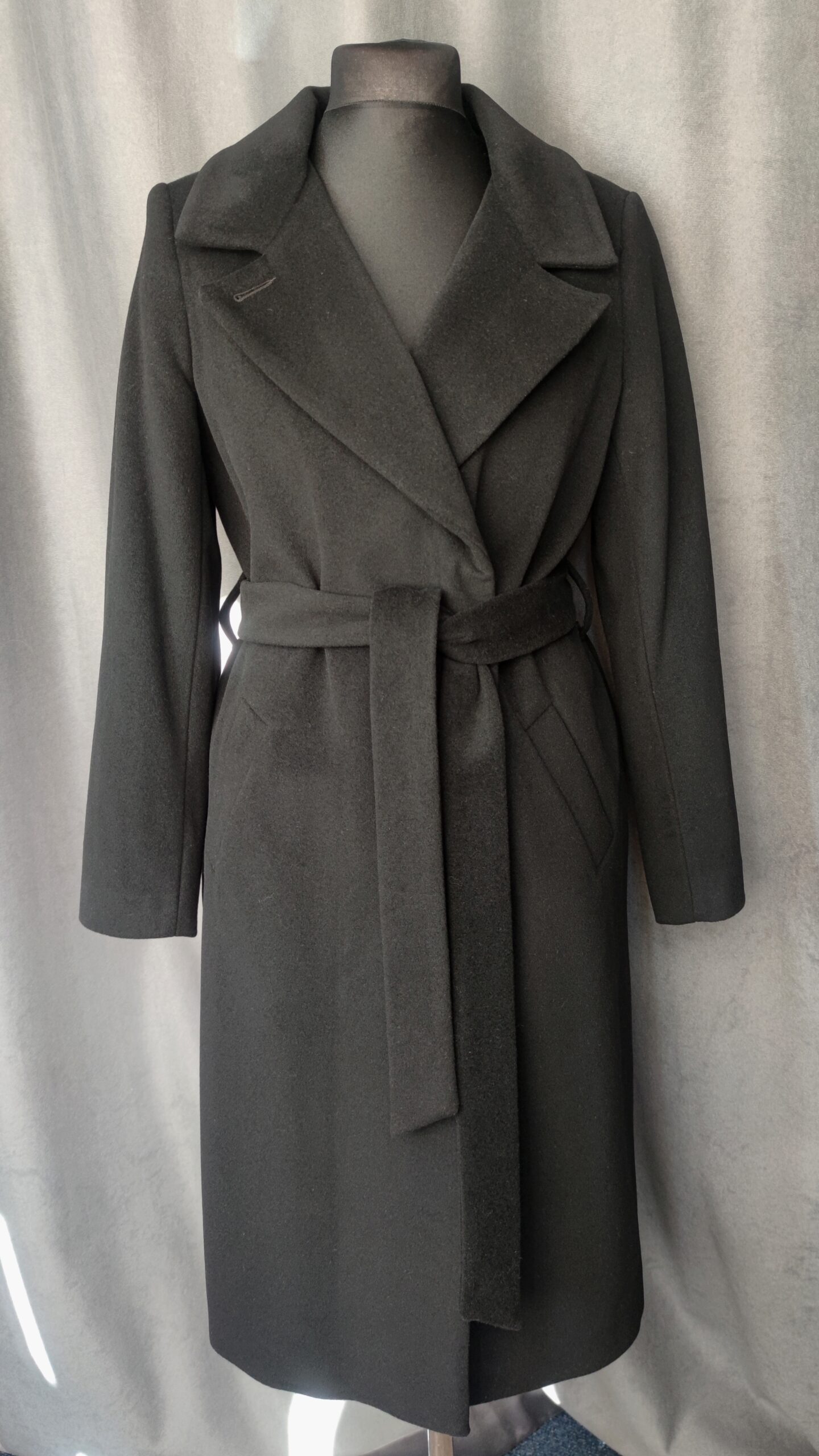 Cabin crew. Female black winter coat