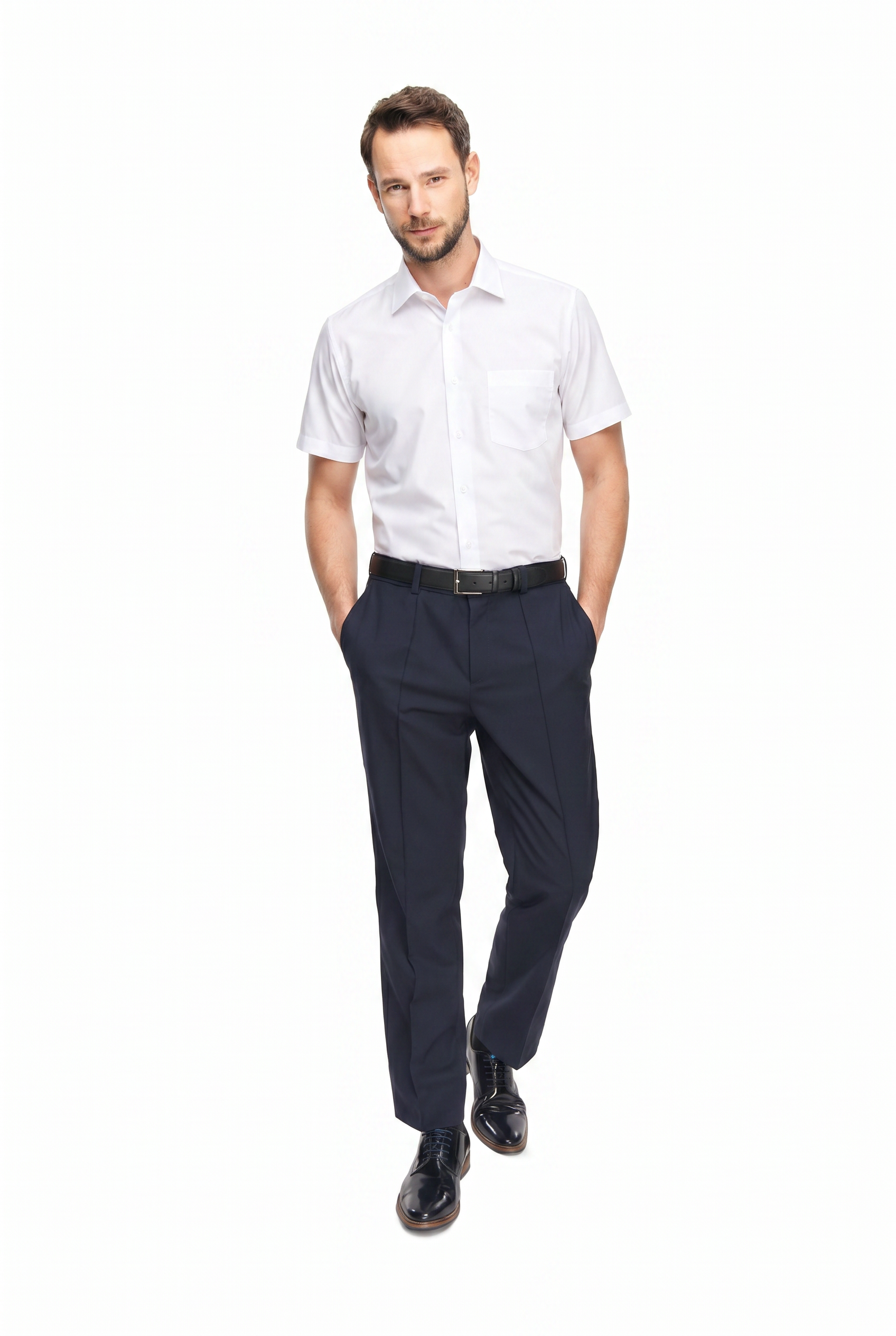 Classic shirts for men with short sleeve